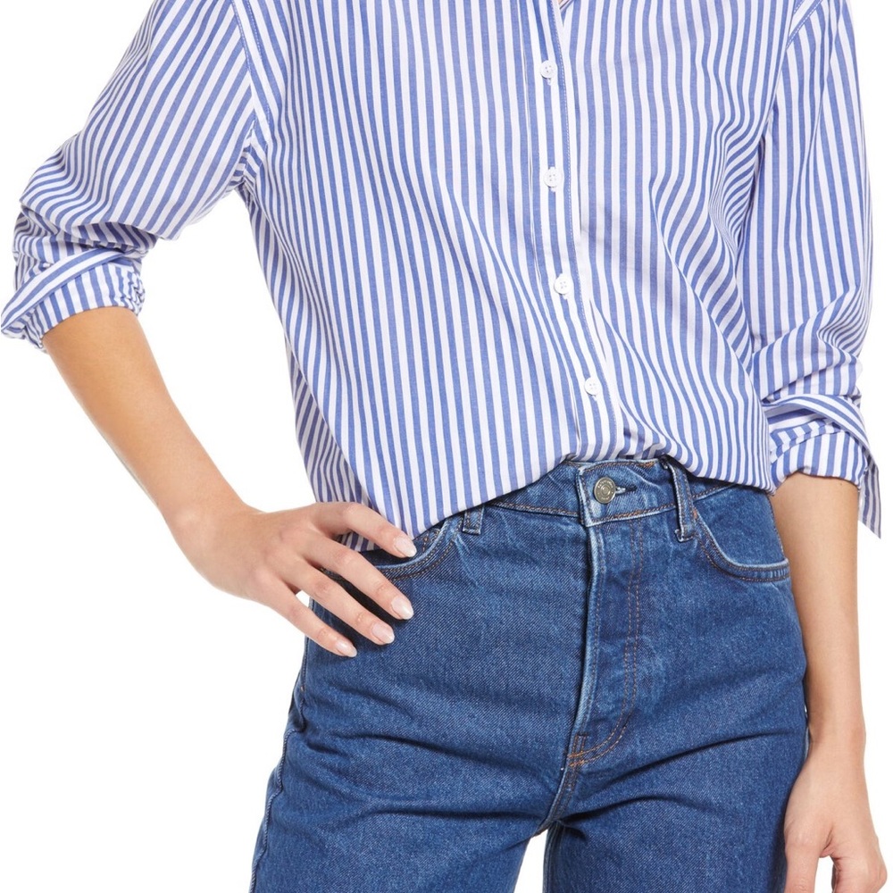 Reformation Parker long sleeve collared shirt. Size Small